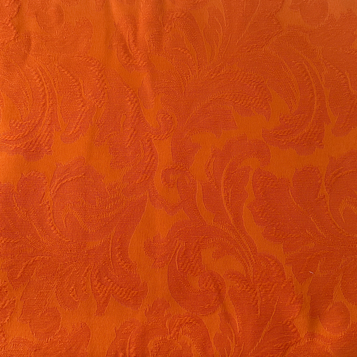 150cms Thick Floral Orange Cotton Fabric