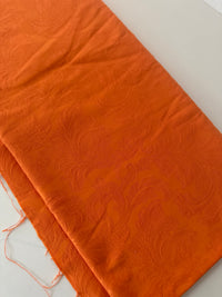 150cms Thick Floral Orange Cotton Fabric