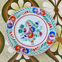 Sweet Hollohaza Vintage Plate FLORAL Hand Painted