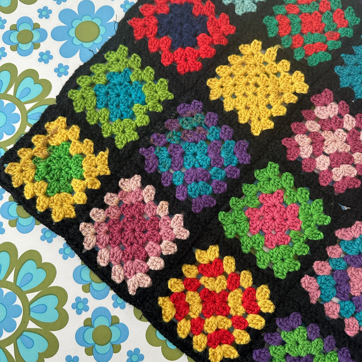 Crochet Panel Patterns Crochet Panel Ready to UP-CYCLE – Pink Peacock
