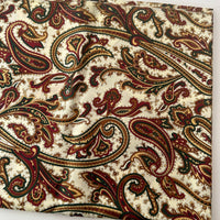 140cms Brown Paisley Silky Fabric