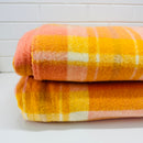 Brand New Never Used WOOL Vintage Apricot & Yellow Blanket