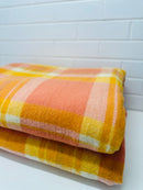 Brand New Never Used WOOL Vintage Apricot & Yellow Blanket