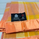 Brand New Never Used WOOL Vintage Apricot & Yellow Blanket