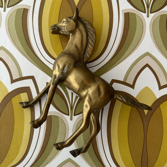 Brass Vintage Horse Display Figure