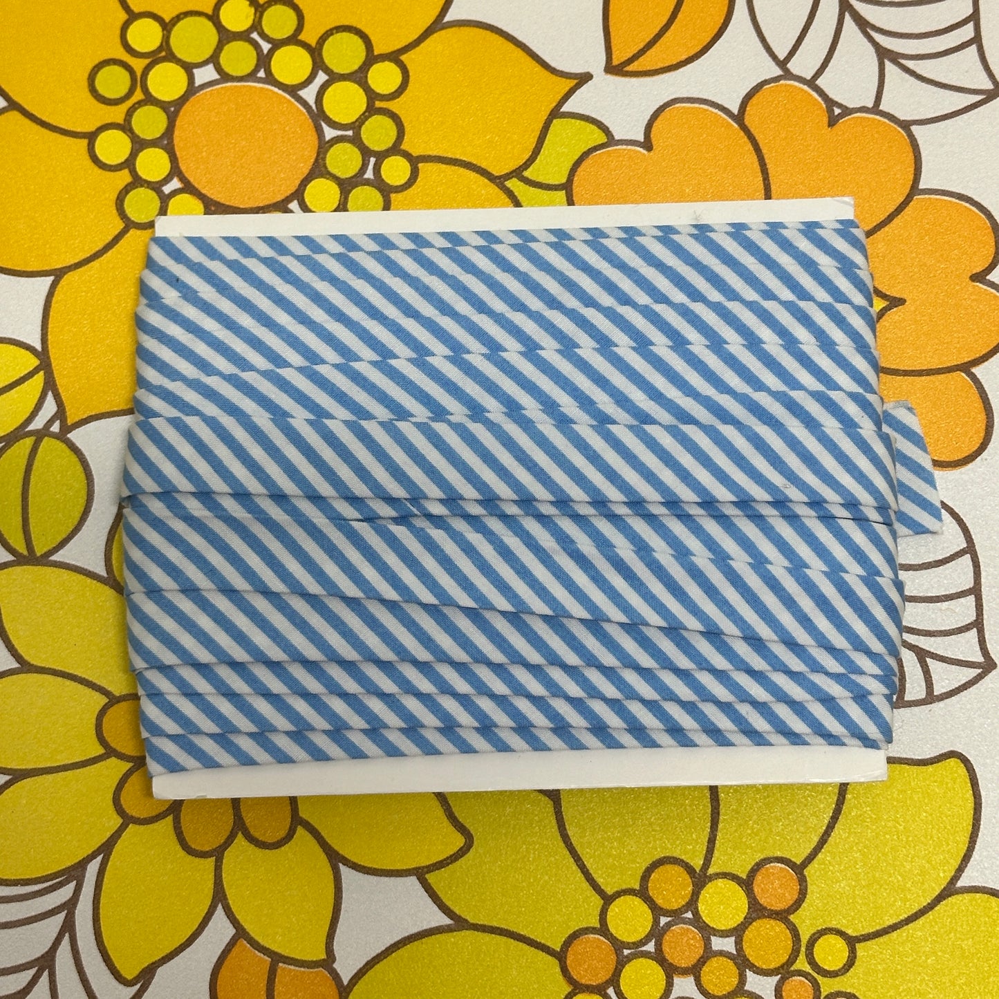 Roll Blue & White Stripes Bias Binding