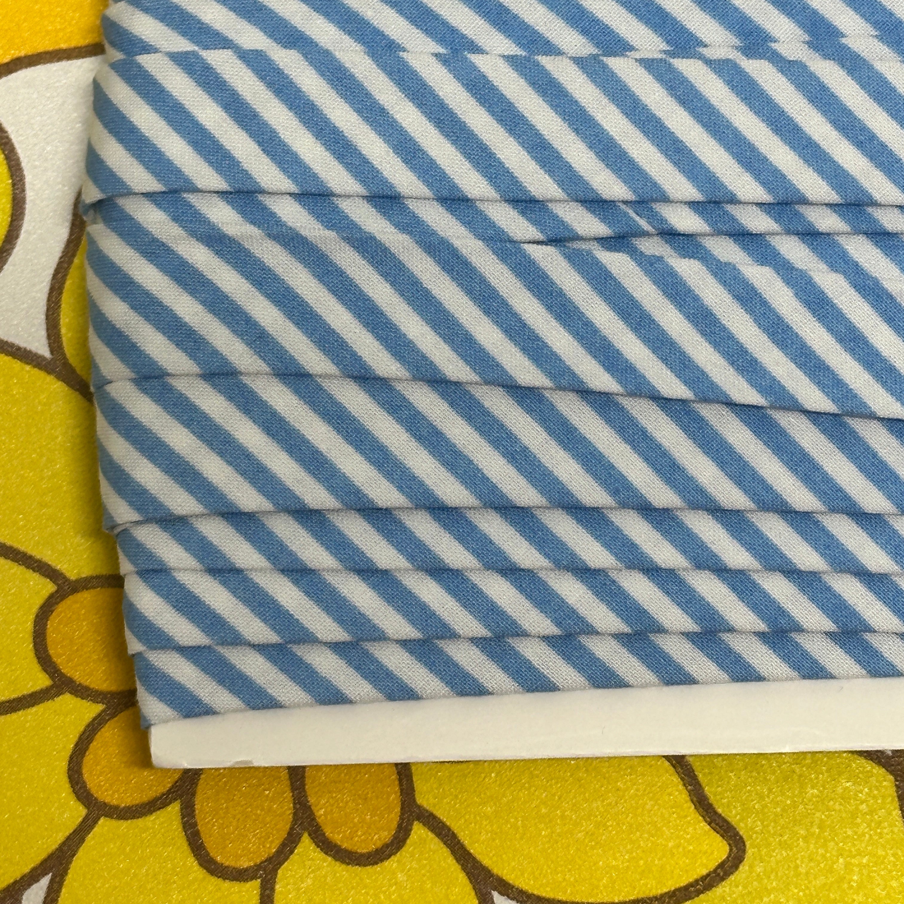 Roll Blue & White Stripes Bias Binding