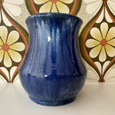 Medium Blue Vintage Pottery VASE