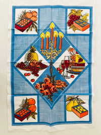 Vintage Cotton Tea Towel UNUSED Retro Kitchen