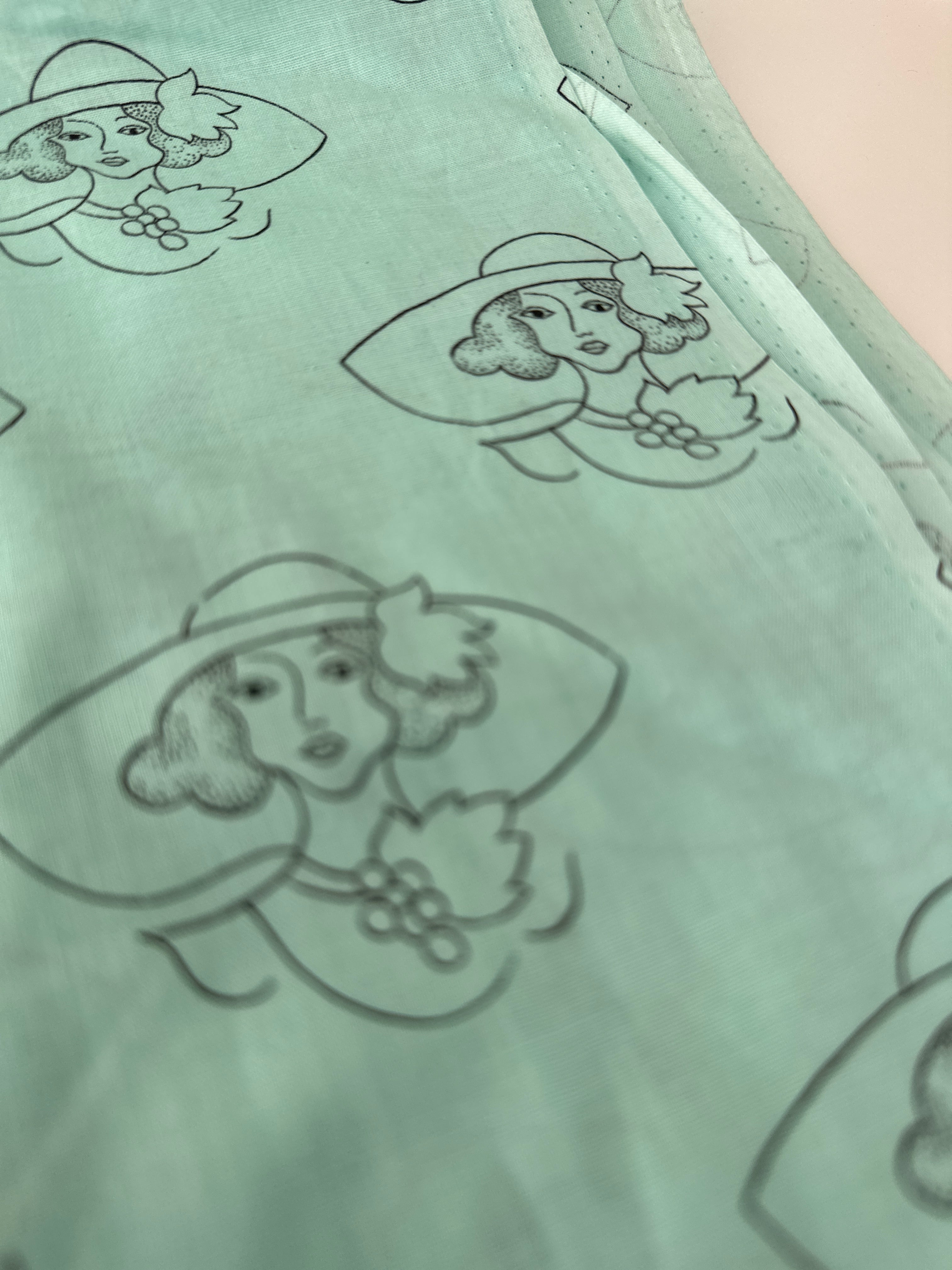 240cms Cute Lady Line Drawing FABRIC