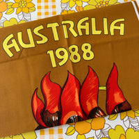 Australia 1988 Tea Towels Cotton UNUSED Vintage