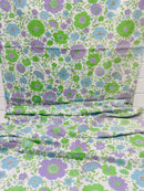 220cms Adorable Vintage Sheet 70's Flower Power FABRIC