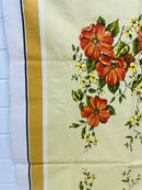 Vintage Floral Tablecloth RETRO