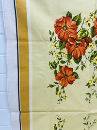 Vintage Floral Tablecloth RETRO