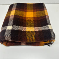 Gorgeous Brown Wool Travel Blanket