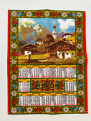 1985 Calendar Tea Towel Wall Hanging COTTON