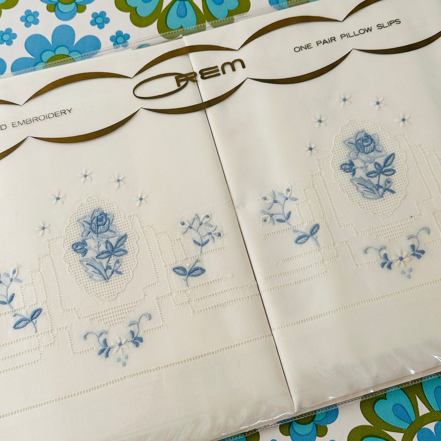 OREM Hand Embroidered Pillow Cases