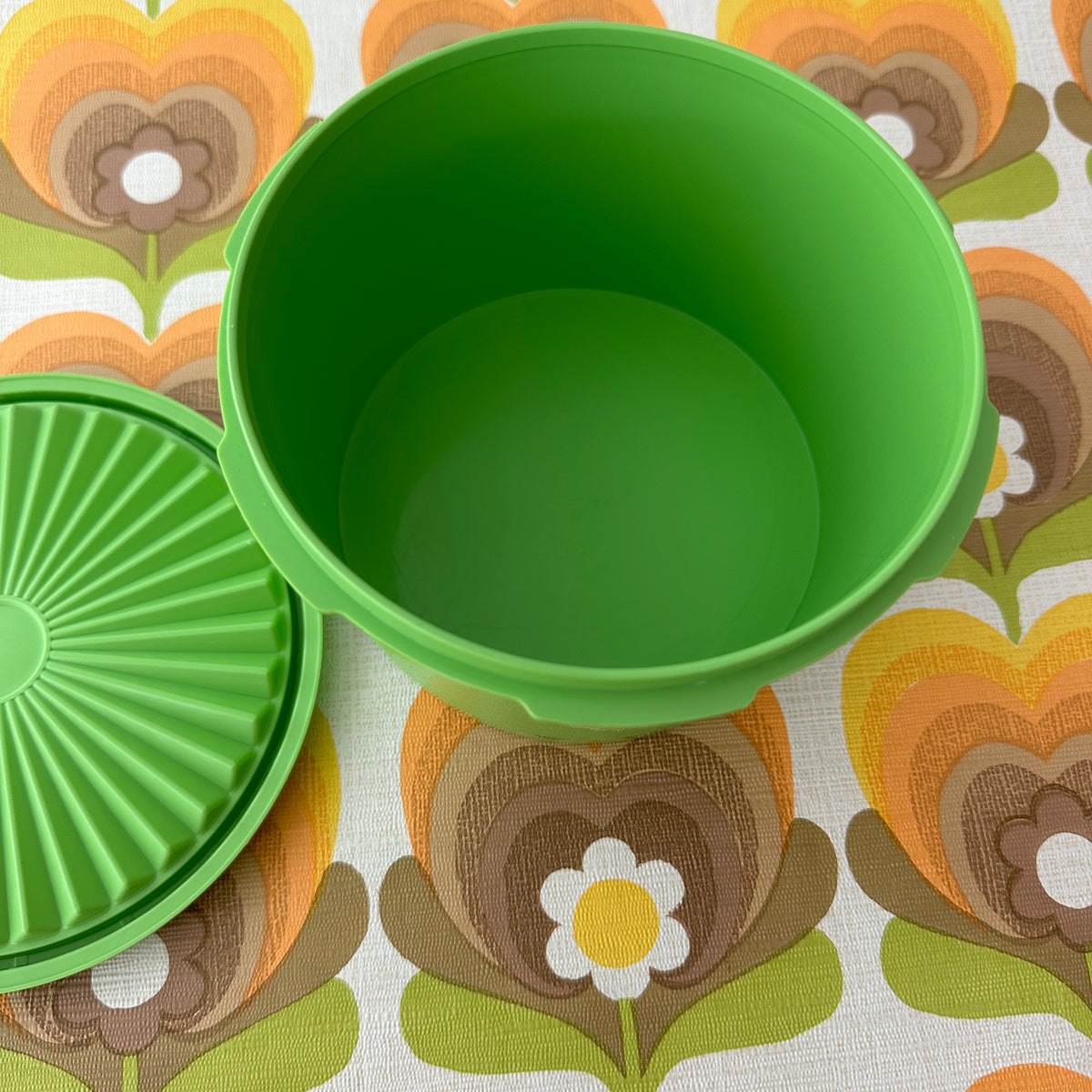 CUTE VINTAGE Green Retro TUPPERWARE Container – Pink Peacock