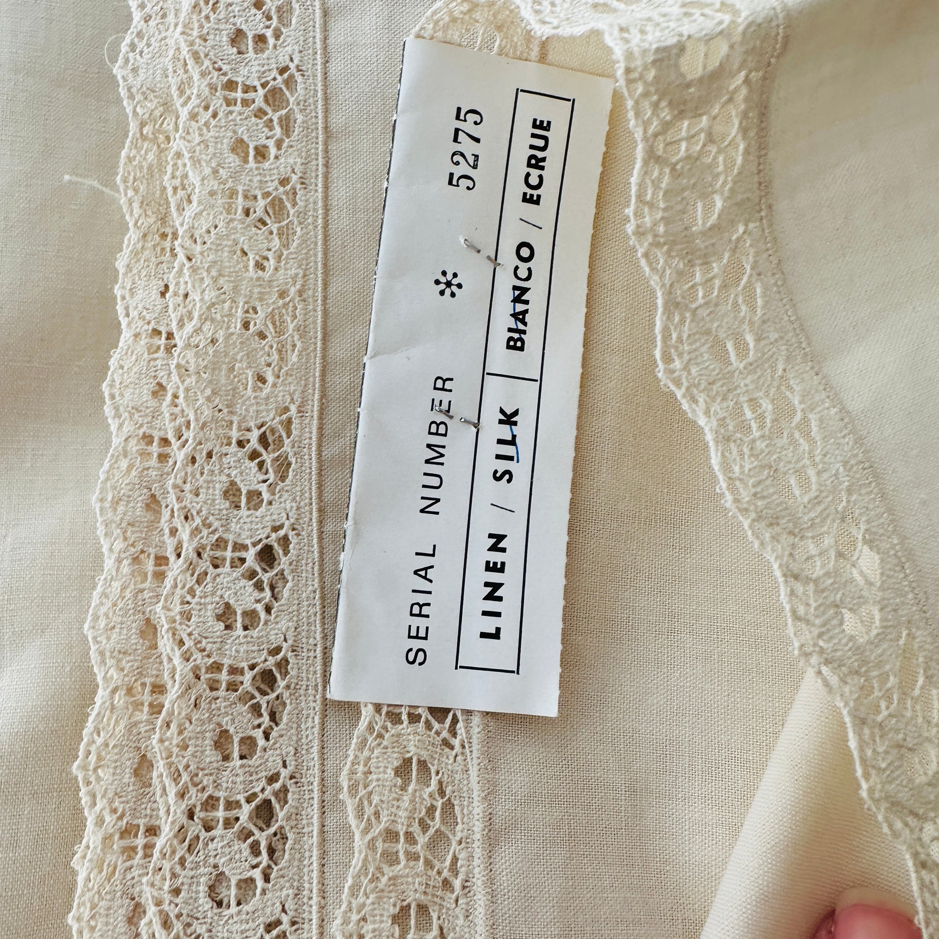 260cms New Linen Embroidered Table Cloth TAGS Huge Stunning