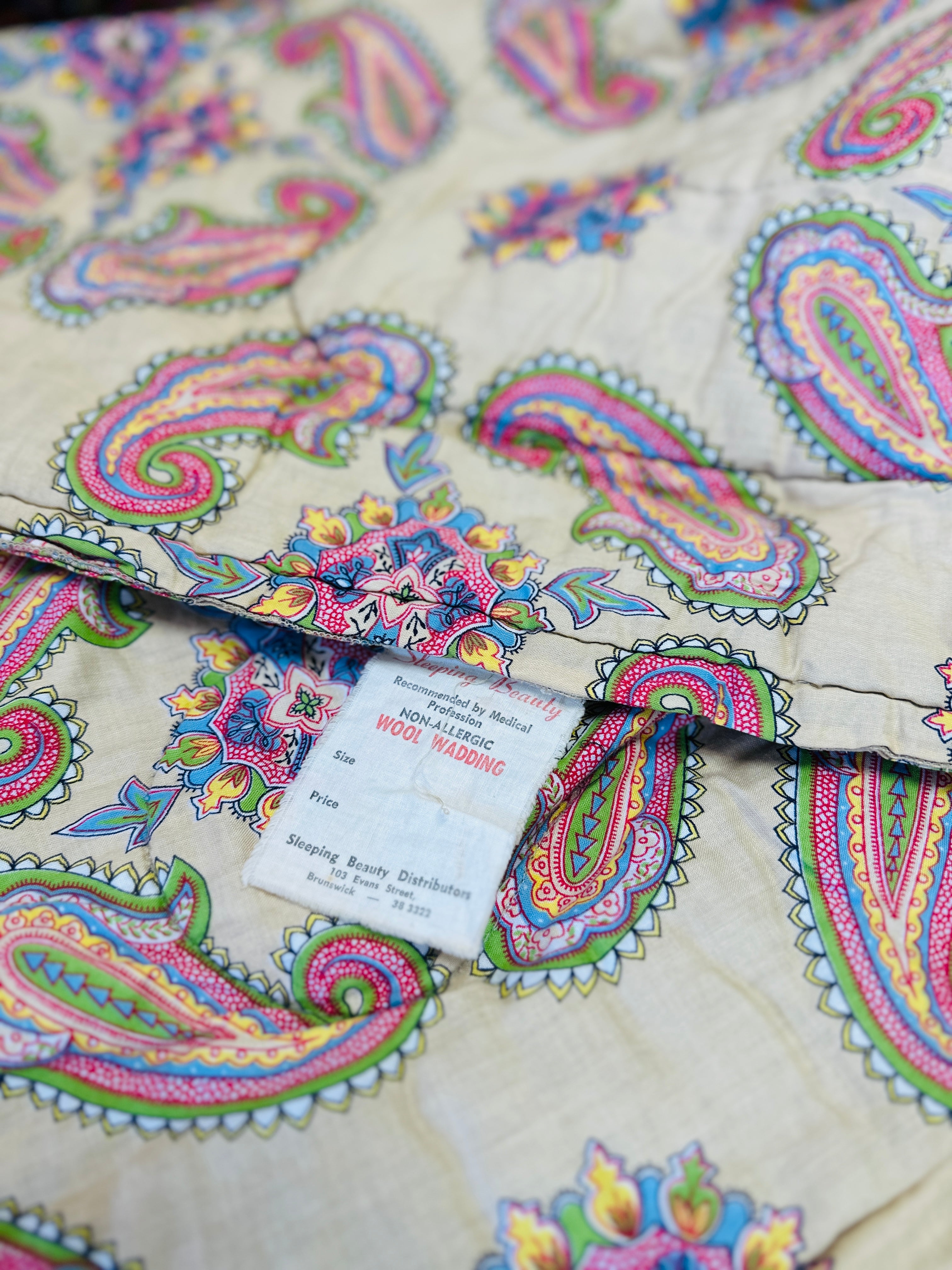 AS NEW Comforter Quilt VINTAGE Cotton Sleeping Beauty