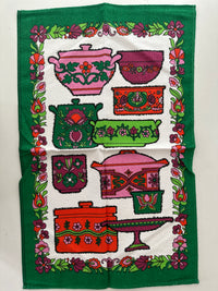 Vintage NOS Cotton Tea Towel PYREX