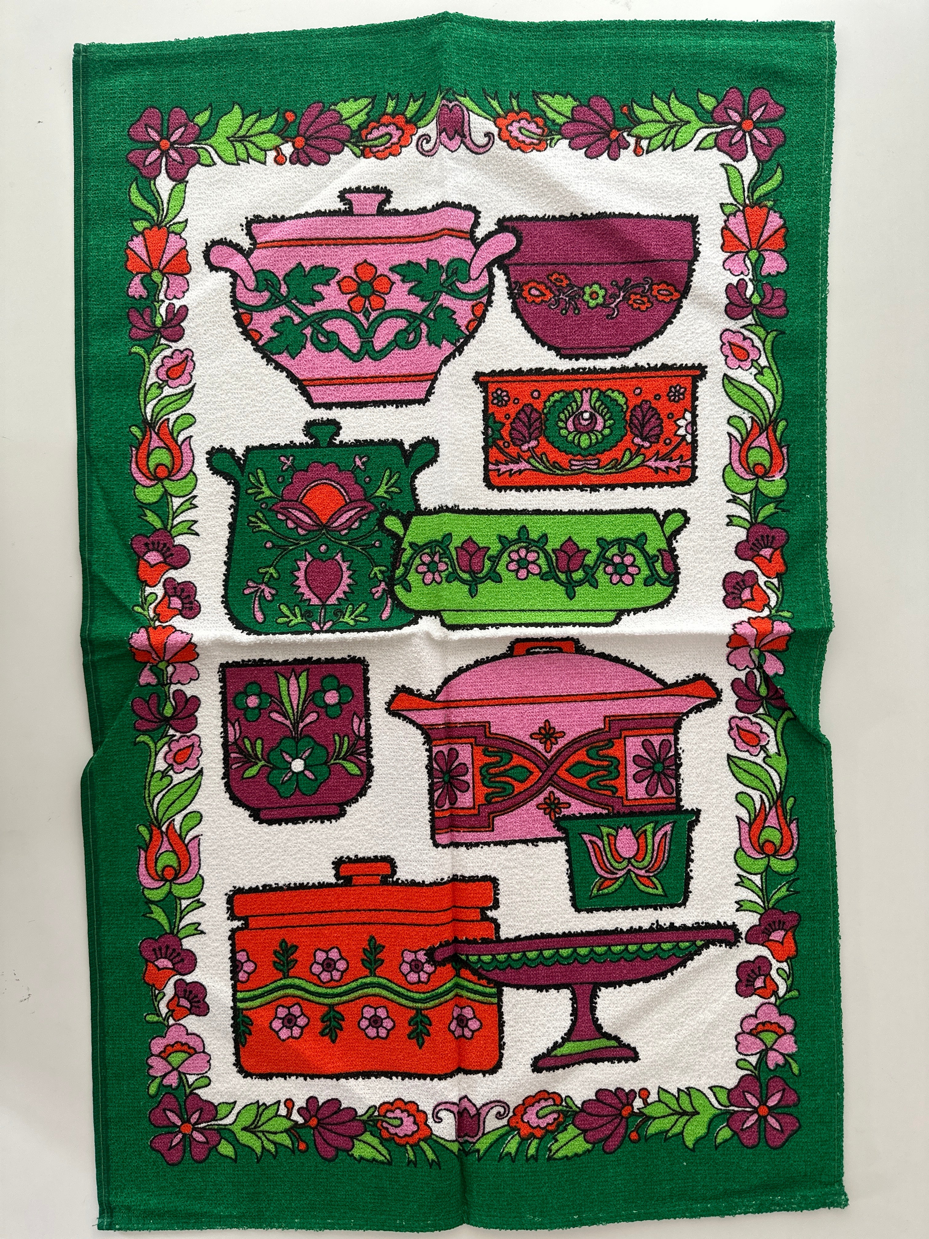 Vintage NOS Cotton Tea Towel PYREX