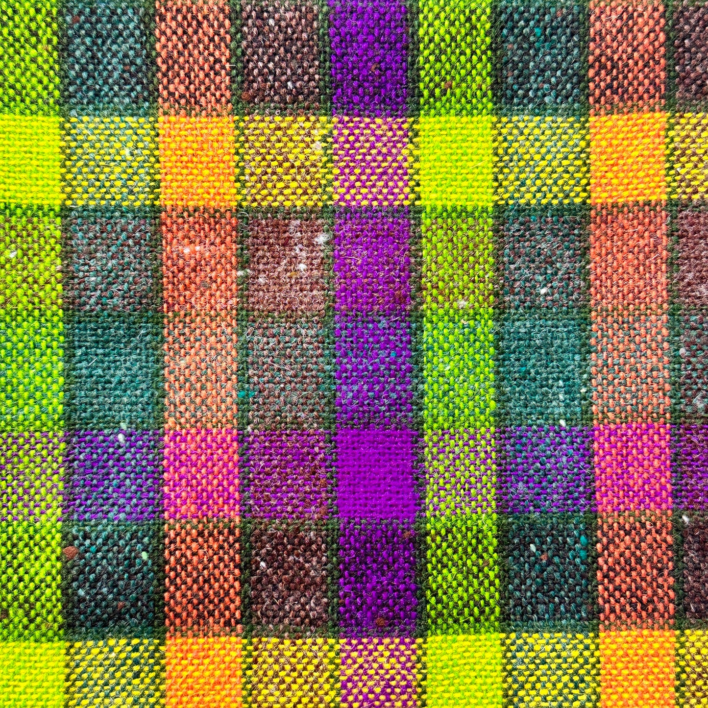 185cms VINTAGE Checked Fabric Great Colour Mix