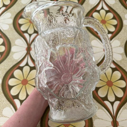 LARGE Vintage ANCHOR HOCKING Glass Jug