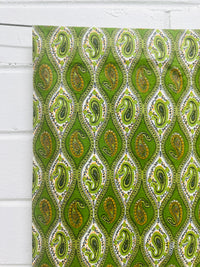 110cms Vintage Green Paisley Fabric