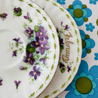 ROYAL Albert February Plate & Saucer Violets