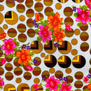 155cms FAB Vintage Fabric Bright Floral Abstract Print