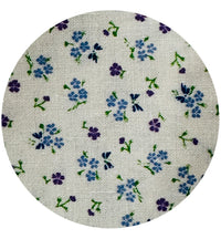 By Metre | Blue & Purple Floral Cotton Fabric | 110cm Wide