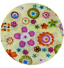 150cms Modern Floral Yellow Fabric