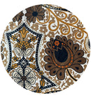 170cms Brown Retro Bold Floral Fabric