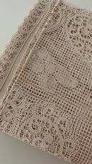 260cms New Linen Embroidered Table Cloth TAGS Huge Stunning