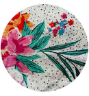 200cm | Large Floral Cotton Fabric Panel | Pink & Orange Flowers