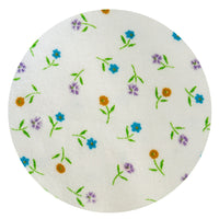 200cms Cute White Floral Flannelette FABRIC