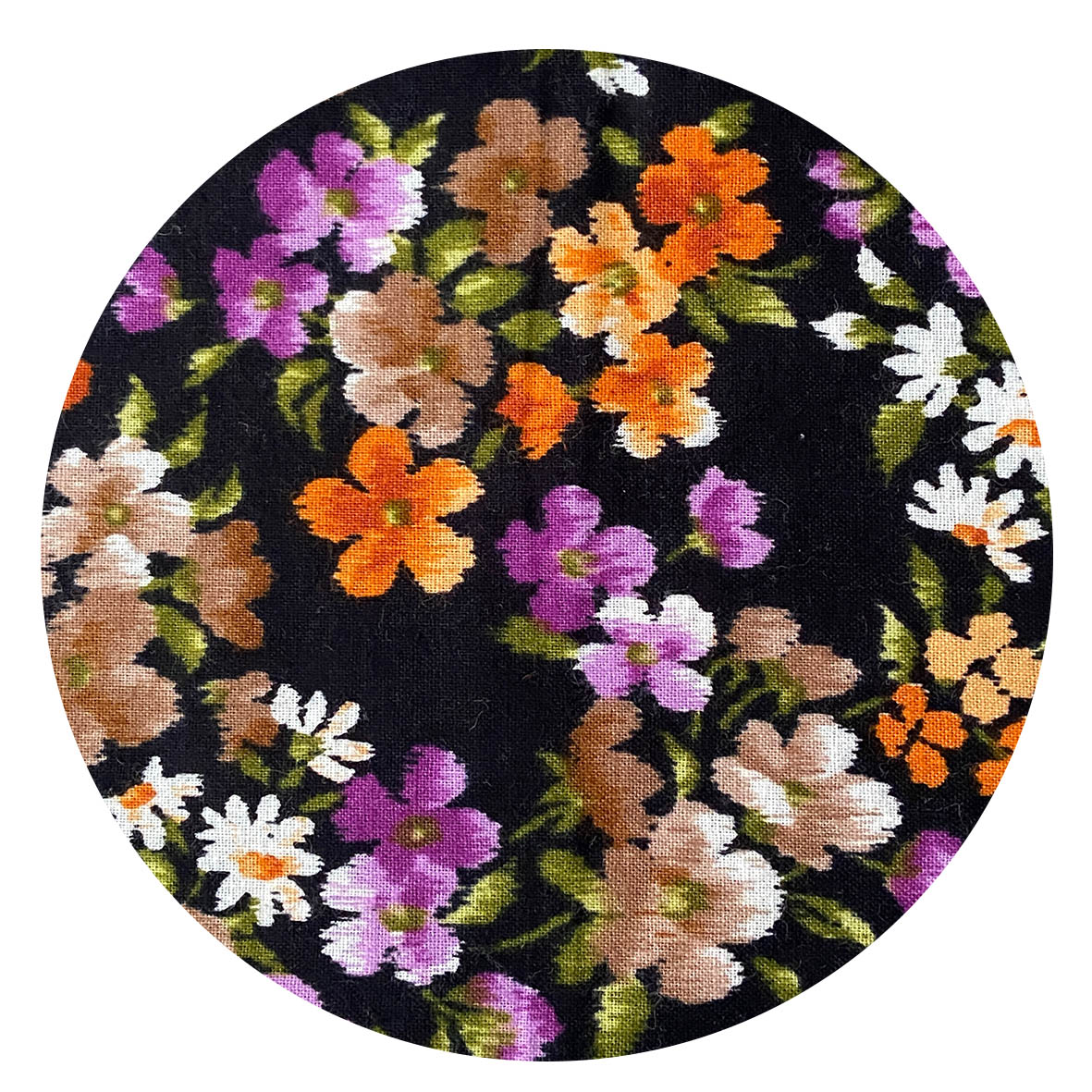 200cms Vintage Wonderful Black Floral Print