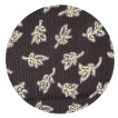 220cms Vintage Crepe Black & White FABRIC Leaf Print