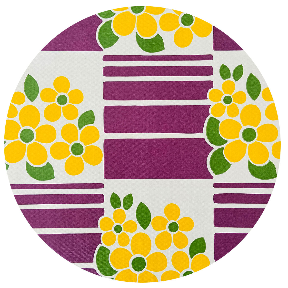 Wallpaper RETRO 70's Home Reno Furniture Up Cycle PURPLE & Yellow