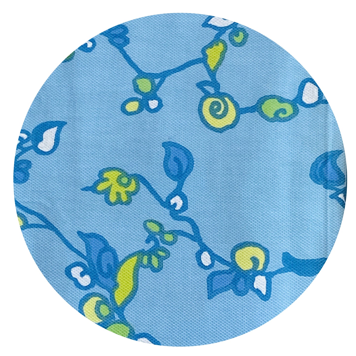 Cute Blue Floral Fabric ~ Fantastic Texture ~ Exclusive Sekers Fabric Vintage ~ BE CREATIVE!