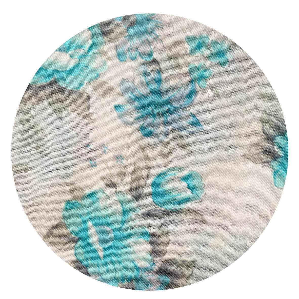 Modern Sheet Fabric Blue Roses