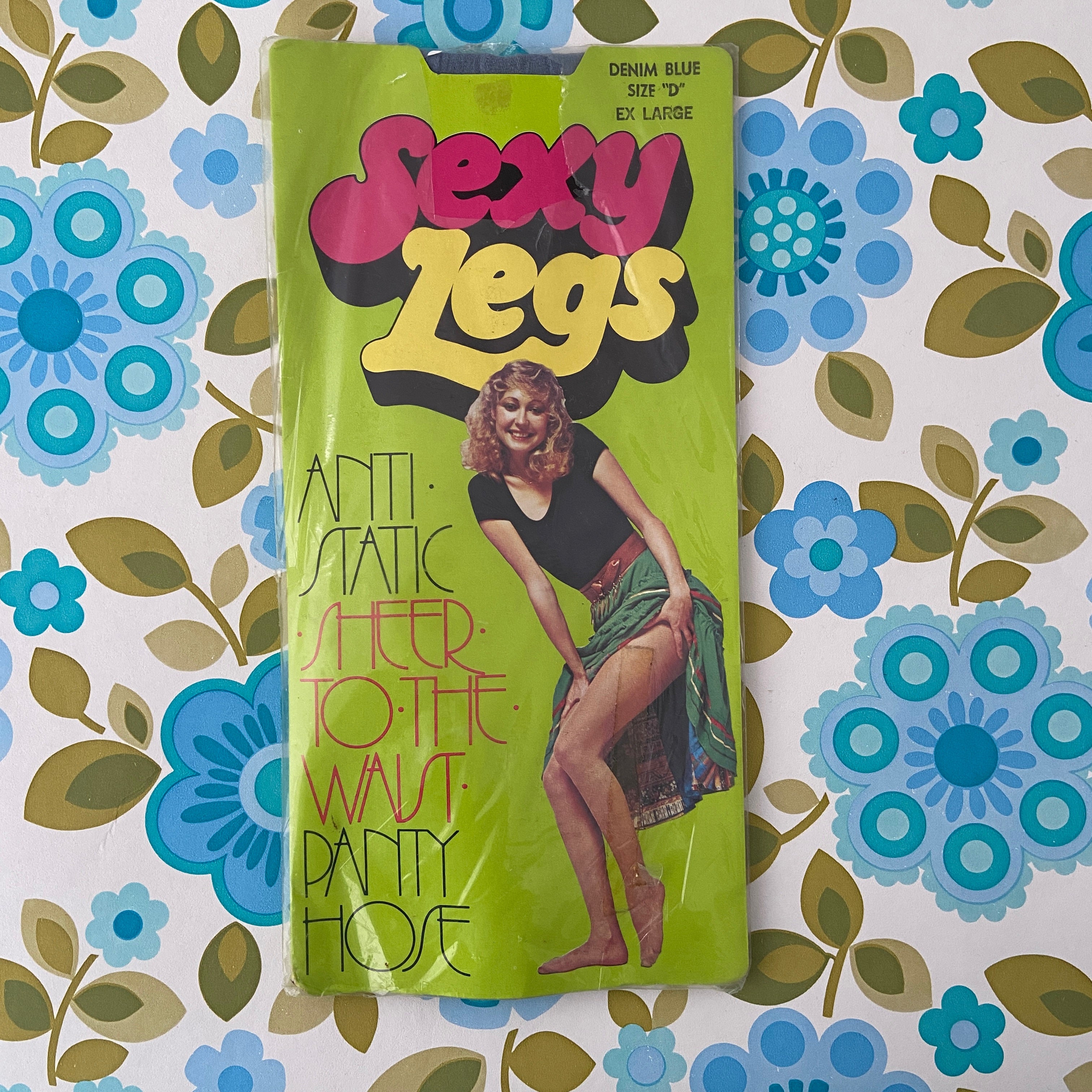 SEXY Legs Denim Blue Panty Hose XL UNUSED