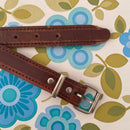 Vintage Rustic Belt Brown Leather Silver Buckle