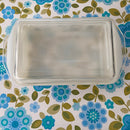 VINTAGE Pyrex Casserole Dish Blue Floral