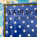 Vintage STYLE Plastic Table Cloth Flannel Back