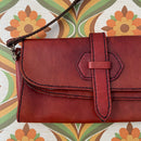Genuine Leather Handbag BOHO Hippy Old School 70's