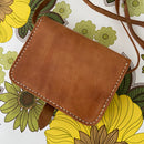 Vintage Genuine Leather Handbag Satchel Purse Hippy Chic