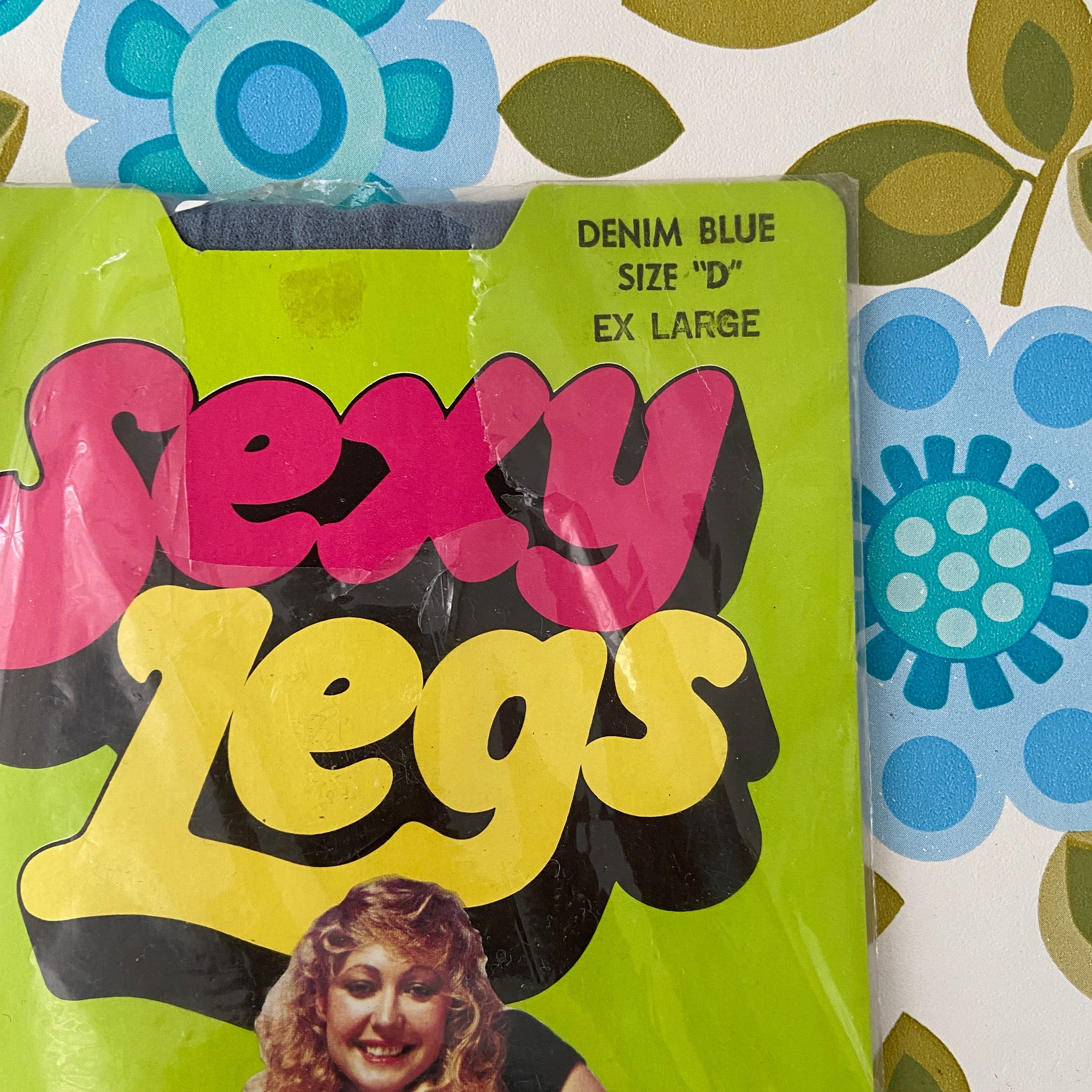 SEXY Legs Denim Blue Panty Hose XL UNUSED