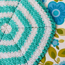 Aqua Beautiful Handmade Doily Bright NEW Placemat